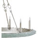 Tidewater 6 Light 35 inch Silver Granello Chandelier Ceiling Light